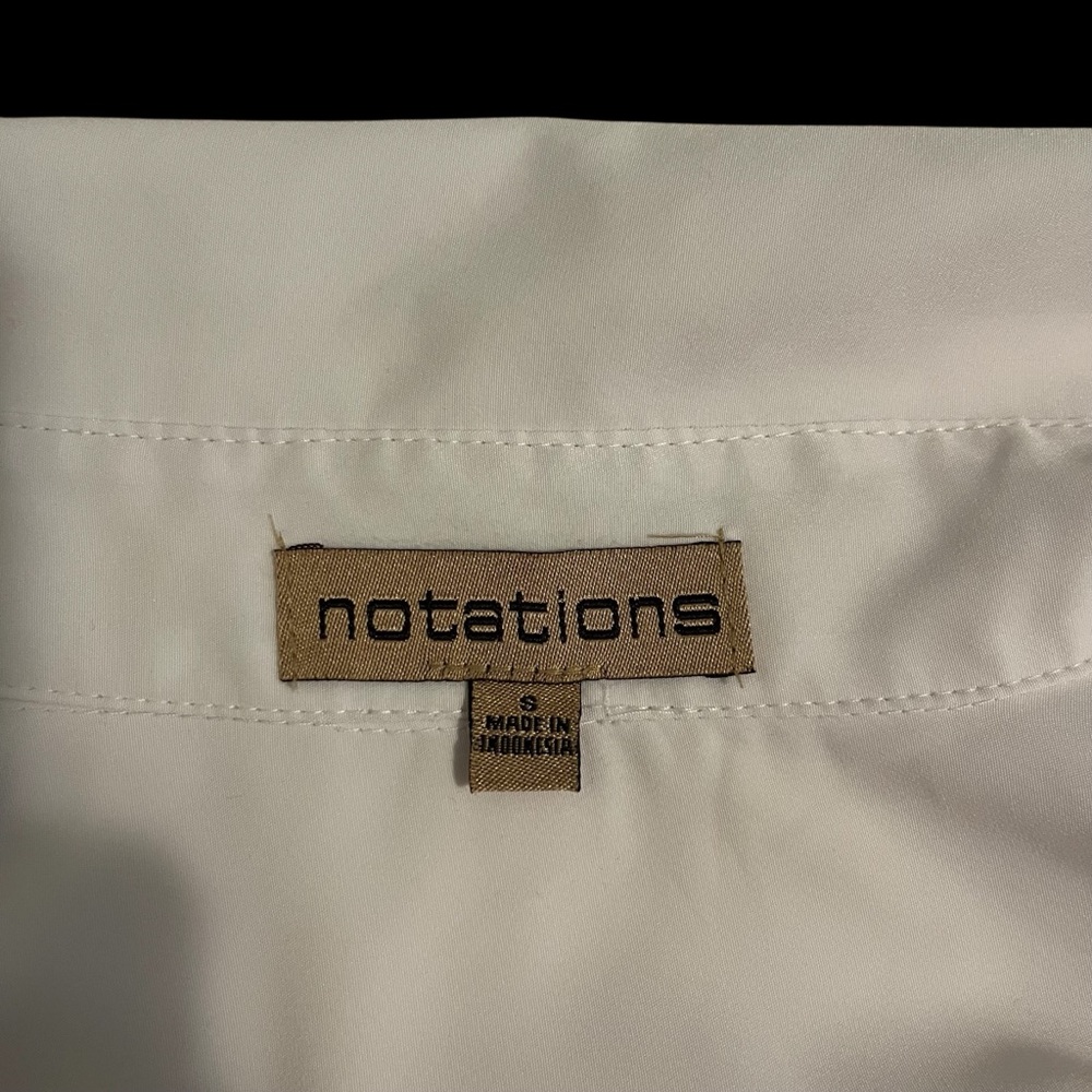 Notations Classic White Button-Down Shirt - Picture 6 of 8